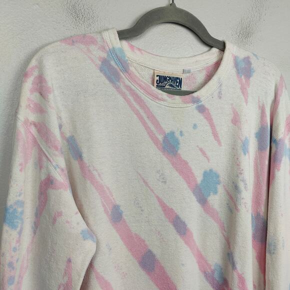 Jungmaven Pink and Blue Tie-Dye Long Sleeve Tee - Picture 2 of 8